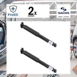 2x ORIGINAL® Sachs Stoßdämpfer Hinten für Ford Transit Custom V362 Kasten