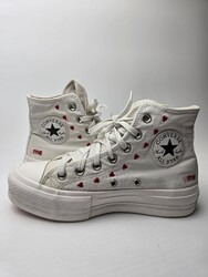 Converse All Star Valentine Hearts Chuck Taylor High Top Plateau UK Größe 4,5