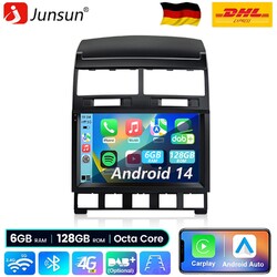 6G+128G DAB+ Android 14.0 Carplay AUTORADIO Für VW Touareg 2002-2010 GPS Navi