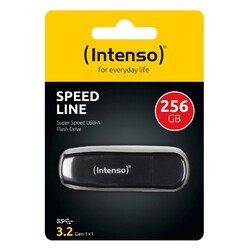 Intenso USB Stick 16 32 64 128 256 GB Speicherstick Speed Line schwarz USB 3.2