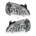 SCHEINWERFER SET LINKS RECHTS ELEKTRISCH FÜR OPEL CORSA COMBO C 03-05 H7 CHROM
