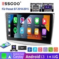 DAB+ Autoradio Android 13 1+32G Carplay Für VW Passat B7 10-15 GPS SWC BT KAM