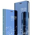 HUAWEI Y6s - Etui Transparent Case Book Tasche Handy Hülle CLEAR VIEW D. Blau