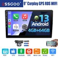 9 ZOLL 2 DIN 4+64G Carplay Autoradio Android 13.0 GPS Bluetooth RDS WIFI USB KAM