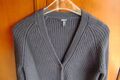 TOP  -  LUXUS  TOMMY  HILFIGER  Woll-Strickjacke  dunkelblau  Gr. M  (=36 / 38)