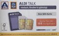 Simkarte Aldi Talk Starter Paket Set inkl. 10 Euro Startguthaben MEDIONmobile