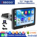 Android13 Carplay 1DIN 10" Autoradio GPS Navi RDS KAM 2+64G drehbarer Bildschirm