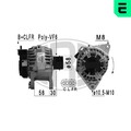 ERA 209005A Lichtmaschine Generator LiMa 120A 14V für OPEL ASTRA J Stufenheck