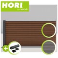 HORI Rhombus-Style Halbhoch Anbauelement WPC Sichtschutzzaun Stecksystem Garten