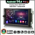 Qualcomm 128GB Android 14 Doppel Din Autoradio Navi DSP WiFi CarPlay BT5.1 A2DP
