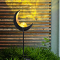 LED Außen Steck Leuchte Mond Design SOLAR Beleuchtung Glas Kugel Garten Deko