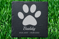 Gedenktafel Tiergrabstein Gedenkplatte Hund, Katze Schiefer 25x25cm mit Gravur