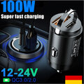Zigarettenanzünder Dual USB 12/24V Auto LKW Ladegerät KFZ Adapter 3.1A Stecker