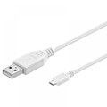 USB 2.0 Hi-Speed Kabel/USB-Kabel,  A Stecker  Micro B Stecker weiß - 3,0m