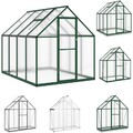 Gewächshaus mit Fundamentrahmen Treibhaus Pflanzenhaus Frühbeet Gartenhaus Alu