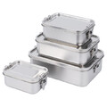 Lunchbox Brotdose Auslaufsicher Bento-Box Brotzeit-Dose aus Edelstahl mit Fächer