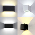 LED Wandleuchte 12W Modern Außen/Innen Kalt/Warm weiß Up Down Gartenleuchte