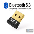 USB Bluetooth 5.3 Adapter Dongle Mini Empfänger für PC Laptop Windows Verbindung