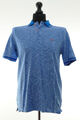 Fynch-Hatton Herren Poloshirt Polohemd S blau hellblau Kurzarm Pailetten