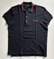 Gucci - Herren Polo Shirt - Größe L - Schwarz mit Details in Farbe Rosé - TOP!