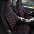 Sitzbezüge passend für Chevrolet Captiva in Schwarz Rot Pilot 2.2