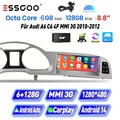 8.8" Carplay Android14.0 Autoradio Für Audi A6 C6 4F MMI 3G 2010-2012 DAB 6+128G