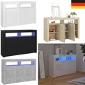 LED Sideboard Kommode Anrichte Küchenschrank Schrank Beistelltisch Highboard 
