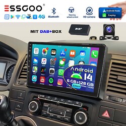 6+128GB für VW T5 Multivan Transporter DAB Autoradio GPS Navi CarPlay Android 14