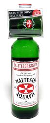Malteser Aquavit Geschenkset - Malteser Aquavit 0,7l 700ml (40% Vol) + Glas 