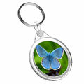1 x blauer Schmetterling Käfer Insekt - Schlüsselring IR02 Mama Vater Geburtstag cooles Geschenk #14149