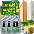 MANN INSPEKTIONSPAKET+3L MOBIL 1 5W30 MOTORÖL passend für VW POLO 9N SKODA FABIA