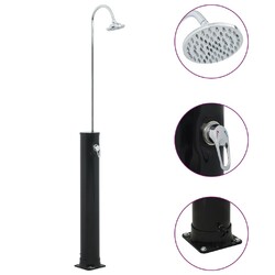  Solardusche Schwarz 214cm 20L Gartendusche Pooldusche Außendusche vidaXL