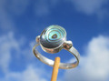 Abalone - Perlmutt Ring Gr. 19,5 - Silber 925 !