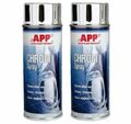 Chromefarbe Chromspray 2x 400ml Spray Chromlack Sprühlack Chrome Effektspray APP
