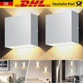 2er Set LED Cube Wandlampes IP65 Wasserdicht Lampe Würfel Leuchte Innen/Außen
