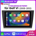 Android 14 2+64G Carplay Autoradio GPS Navi WIFI DAB BT Für VW GOLF VI 2008-2012