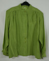 Damen 100% SEIDE Traumhafte Seiden Bluse Grün Elegant Edel Größe 44/46 TOP!