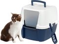 IRIS USA Jumbo Katzentoilette, geschlossen, Vordertürklappe, Schaufel, Kapuze, G