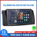 Für BMW 5er E39 X5 E53 7er E38 Carplay Android Auto Android13 GPS NAVI BT 2+64GB