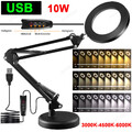 10X Lupe mit Licht und Ständer 2-in-1 stufenlos dimmbare LED Schreibtischlampe