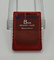 Original Sony Playstation 2 Memory Card PS2 Memorycard 8MB | Rot Transparent Gut