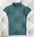 Unterzieh-Rolli Pulli Rollkragen Pullover kurzarm Gr. M grün