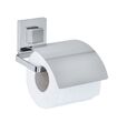 WENKO Toiletten Papier Halter Klo Rollen Ablage Halter QUADRO ohne bohren Bad WC