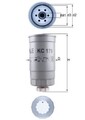 MAHLE Kraftstofffilter KC 179 passend für FIAT KIA