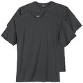 2er Pack Basic T-Shirts dunkelgrau XXL Adamo Fashion