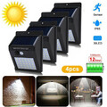 4X Solarleuchte 30LED Solarlampe Bewegungsmelder Außen Fluter Sensor Strahler