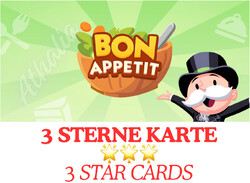 MONO-POLY-Go 3 Sterne Karte 🌟🌟🌟 Bon Appetit