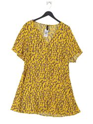 Y.A.S Damen Midi Kleid L gelb 100 % Polyester A-Linie