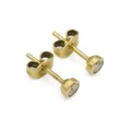 1 Paar Ohrstecker mit 2 Brillanten 0,21 ct. in 14 Kt. 585 Gelbgold earrings