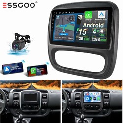 1+32G 9" Android13 Autoradio CarPlay Für Opel Vivaro B Renault Trafic 3 WIFI KAM